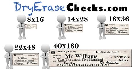 giant check dimensions.